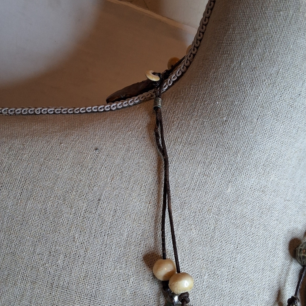Artisan Handcrafted Double Strand Festival Necklace In Agate And Jaspers - Picture 5 of 13